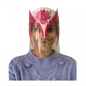 Kids Protective Face Shield (Pow- Superhero Girls)